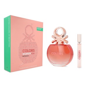 Benetton Set Colors Rose Intense 2pzs 80ml Edp / 10ml Edp Dama