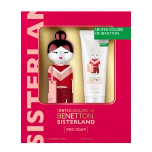 Benetton Set Sisterland Red Rose 2pzs 80ml Edt / Body Lotion 75ml Dama