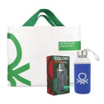 Benetton Set Colors Green 200ml Edt / Bolsa Reusable Caballero