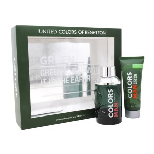 Benetton Set Colors Green 2pzs 100ml Edt / After Shave 75ml Caballero