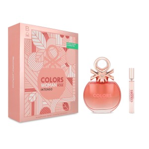 Benetton Set Colors Rose Intense 2pzs 80ml Edp Spray/ 10ml Edp Spray Dama