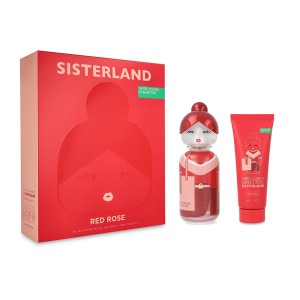 Benetton Set Sisterland Red Rose 2pzs 80ml Edt Spray/ Body Lotion 75ml Dama