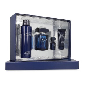 Perry Ellis Set  Aqua Extreme 4pzs 100ml Edt Spray/ Shower Gel 50ml/ Desodorante 170ml Spray/ 7.5ml Edt Spray Caballero